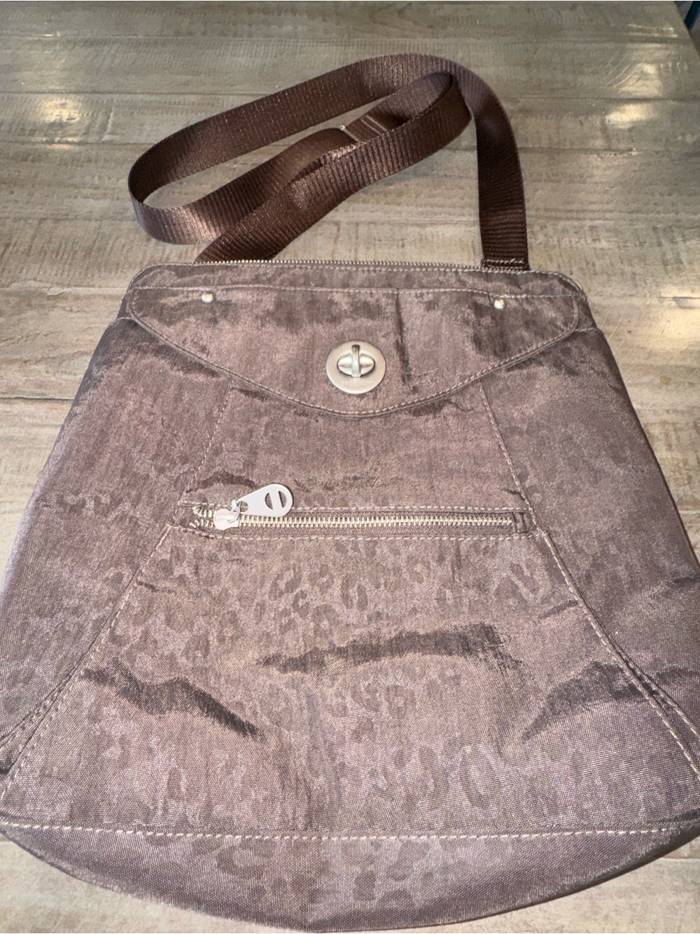 Baggallini Brown Leopard Crossbody Shoulder Bag - Women's Everyday Tote